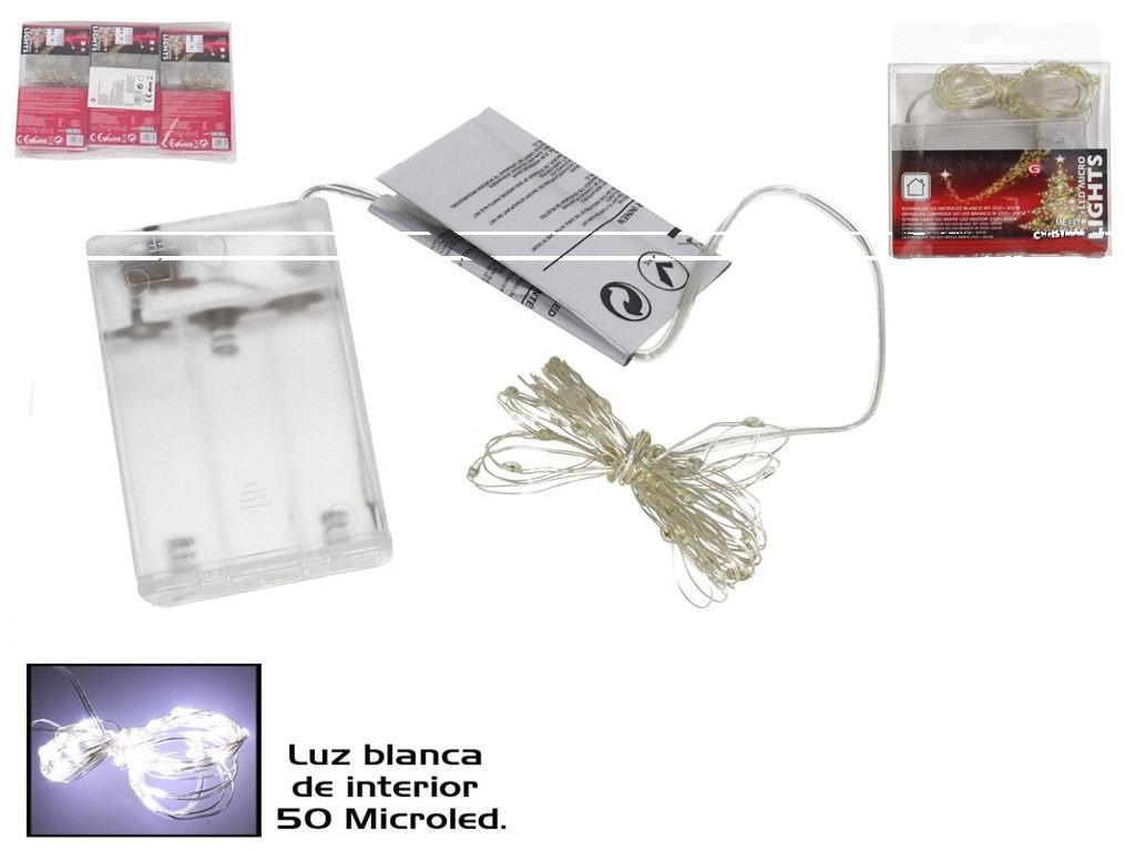 [138447] GUIRNALDA 50 MICROLED BLANCO INTERIOR 250 + 30 CM
