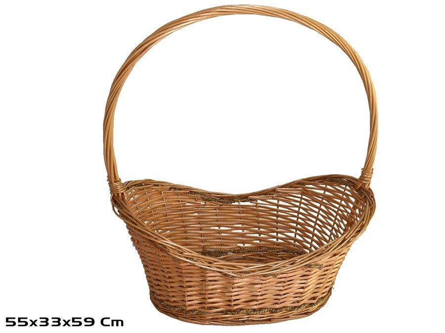 [138474] CESTA MIEL MIMBRE NABILA CON ASA 55 X 33 X 59 CM