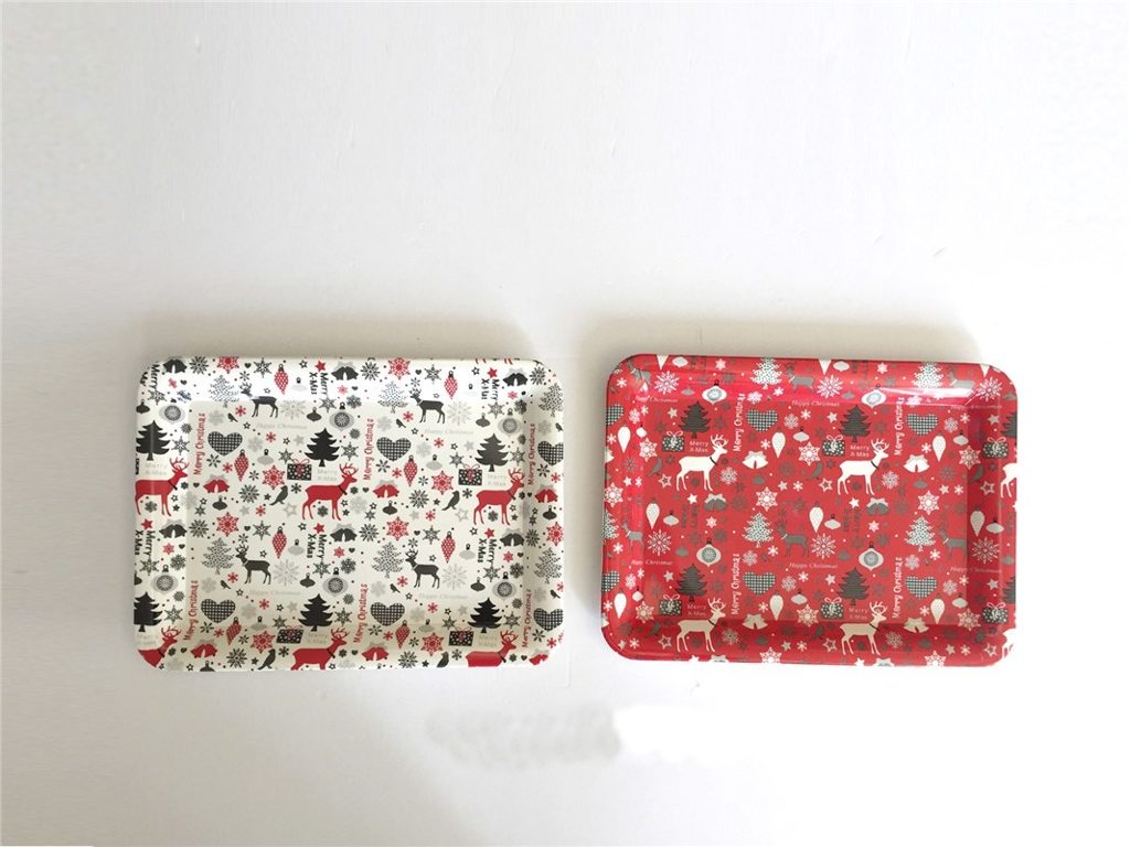 [138484] BANDEJA MULTIUSOS MOSAICO NAVIDAD 33 X 24 CM
