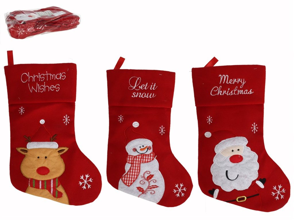 [138493] BOTA REGALOS ROJA PERSONAJE 3 SURTIDOS 48 CM