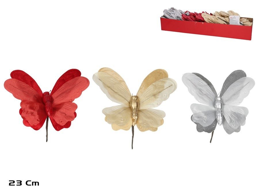 [138511] CLIP MARIPOSA 3 SURTIDOS 23 CM