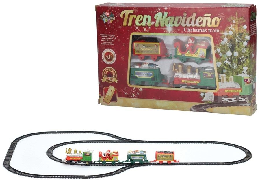 [138512] TREN NAVIDAD 286 CM 26 PZAS