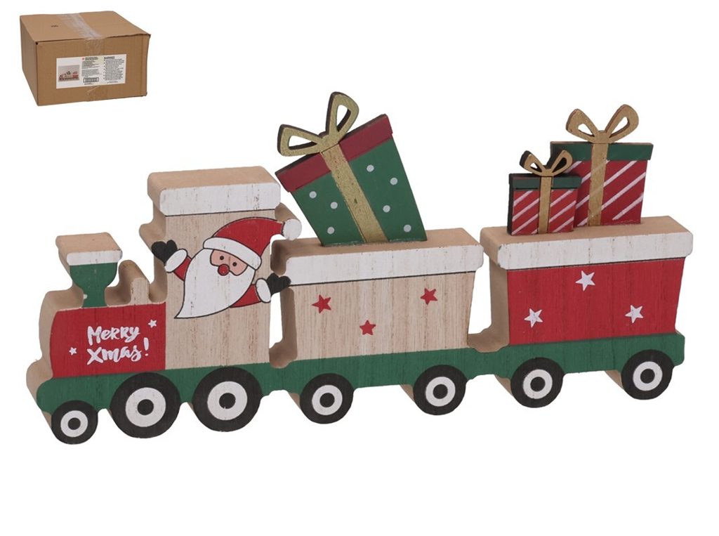 [138517] FIGURA TACO TREN DECORATIVO NAVIDAD 23 X 12 CM