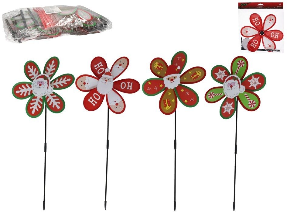 [138550] MOLINILLO DE VIENTO NAVIDEÑO 4 SURTIDOS 26.5 X 65 CM