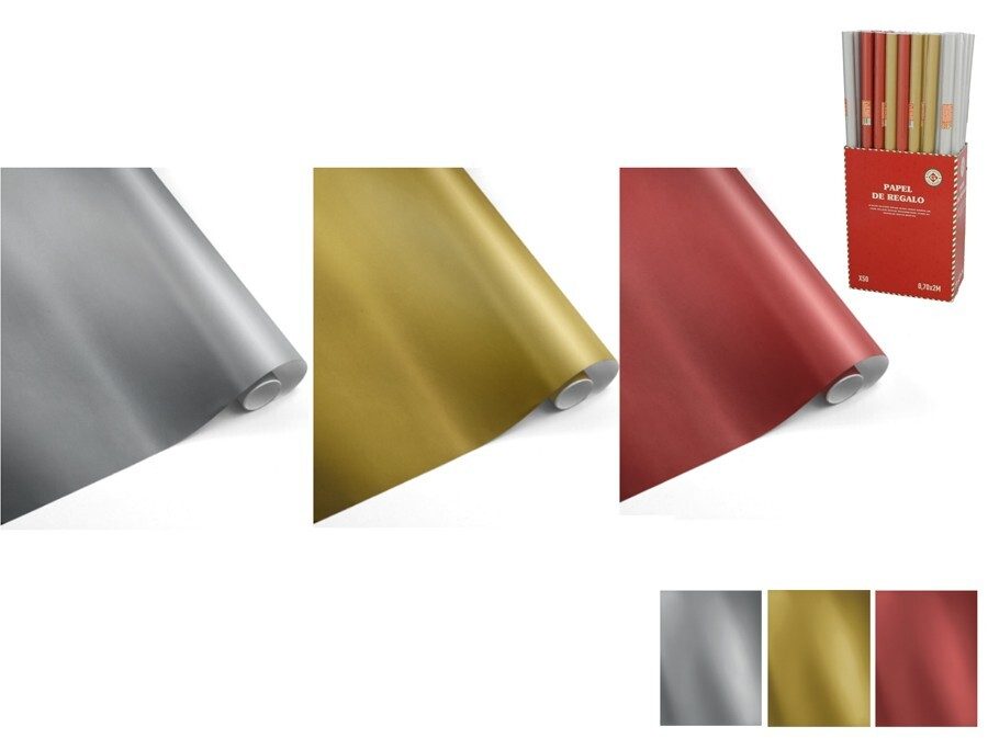 [138777] ROLLO PAPEL REGALO COLORES LISOS 70 CM X 2 MTS