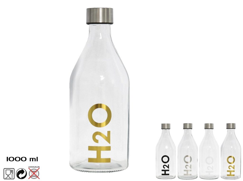 [119829] BOTELLA H2O TAPON DE ACERO 1 LTS