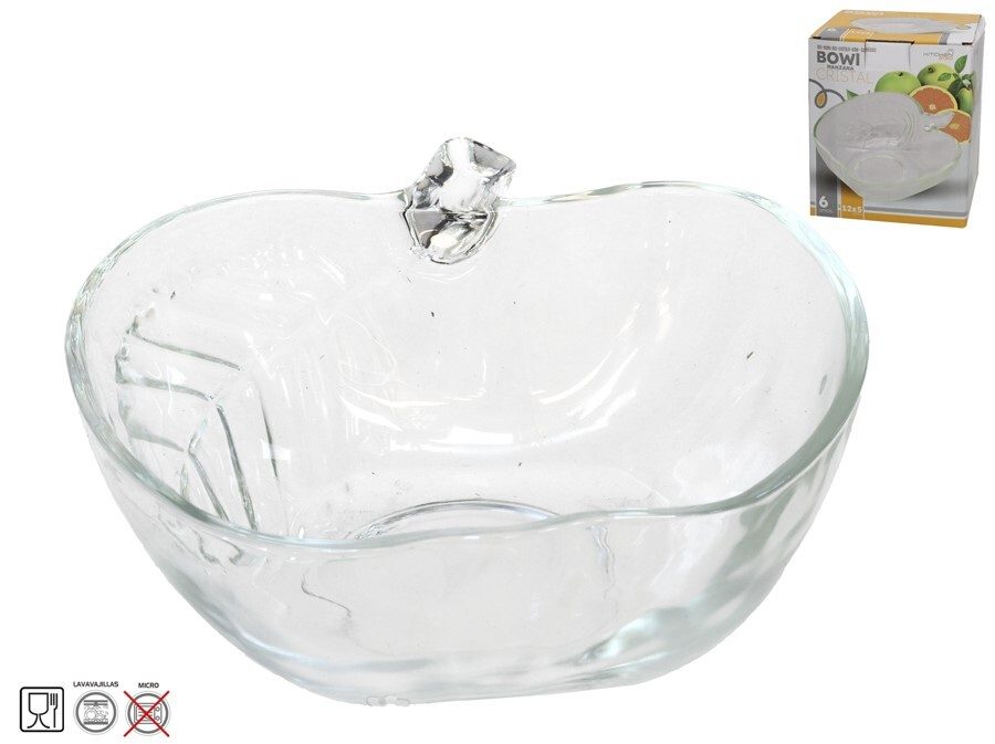 [136267] BOWL MANZANA CRISTAL 12.5 X 13 X 4.7 CM