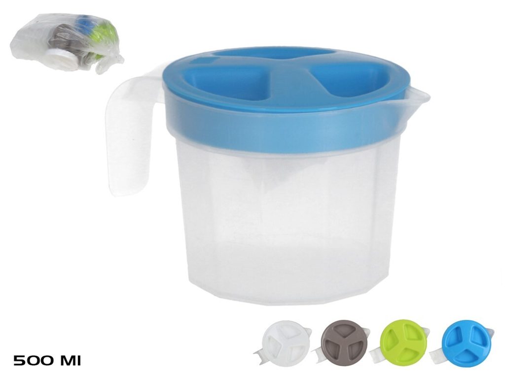 [137955] JARRA PLASTICO LOBY CON TAPA 0.5 LTS
