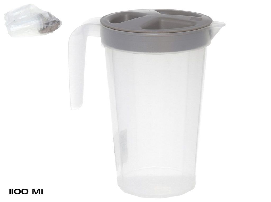 [137956] JARRA PLASTICO LOBY CON TAPA 1.1 LTS