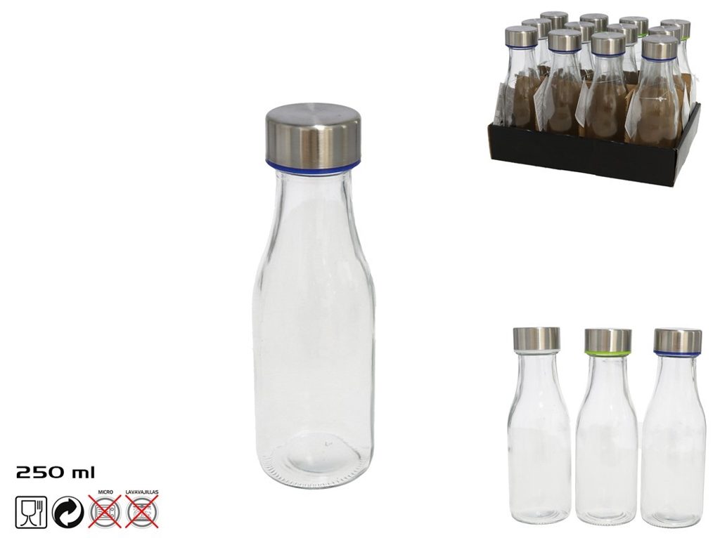 [137988] BOTELLA DENVER REDONDA TAPON ACERO 250 ML