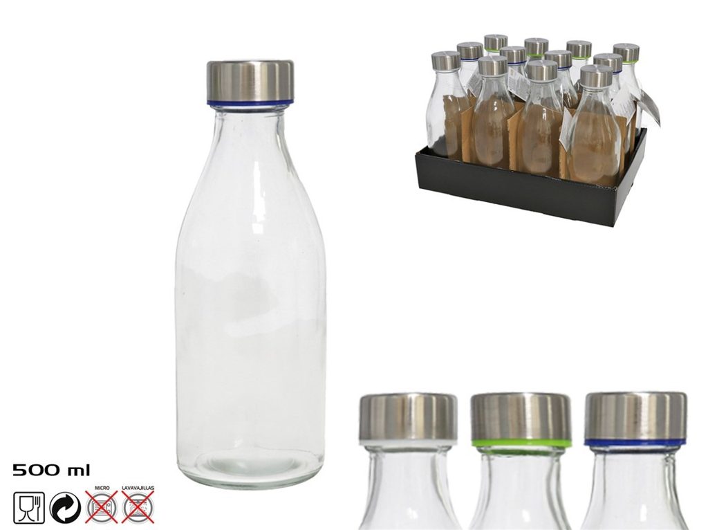 [137989] BOTELLA DENVER REDONDA TAPON ACERO 500 ML