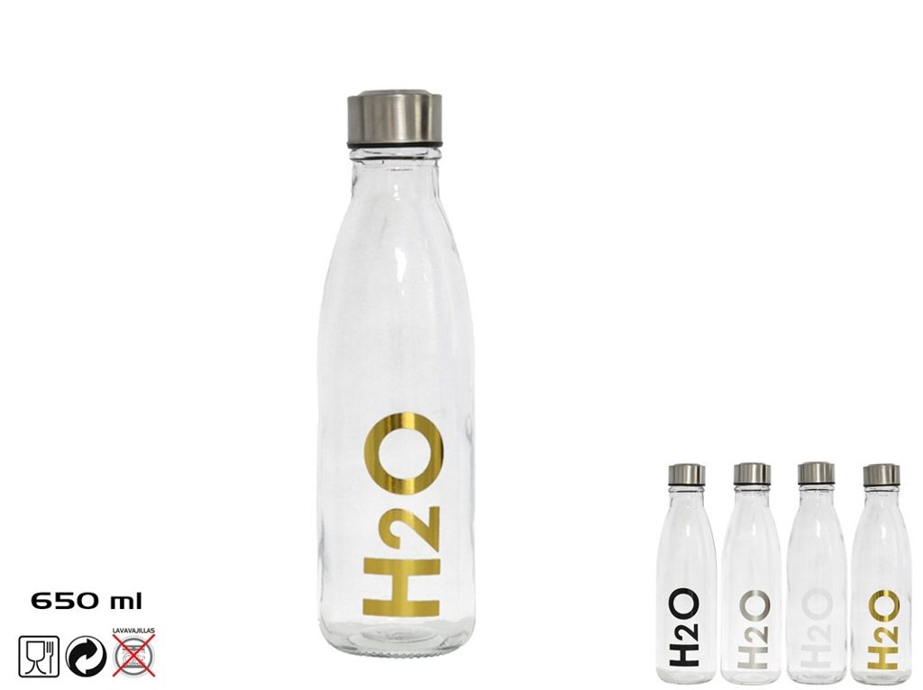 [137993] BOTELLA H2O TAPA ACERO 650 ML