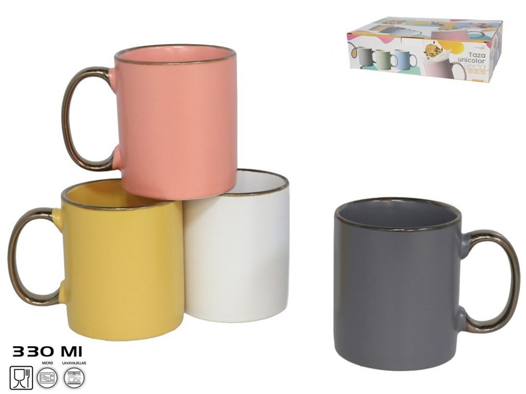 [138016] TAZA MUG TIERRA GRES 4 SURTIDOS 330 ML