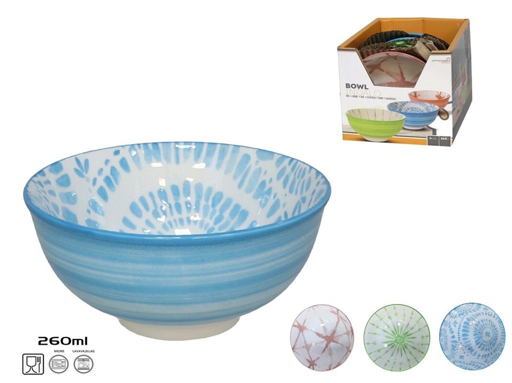 [138020] BOWL INDALO PORCELANA 3 SURTIDOS 11.5 CM