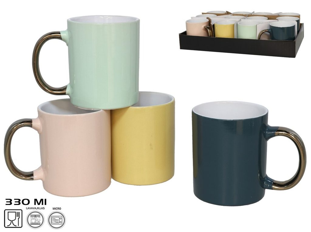 [138026] JARRA MUG GRES BREAK 4 SURTIDOS 330 ML