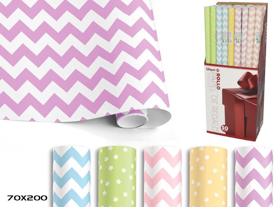 [138033] ROLLO PAPEL REGALO VICHY 0.70 X 2 MTS