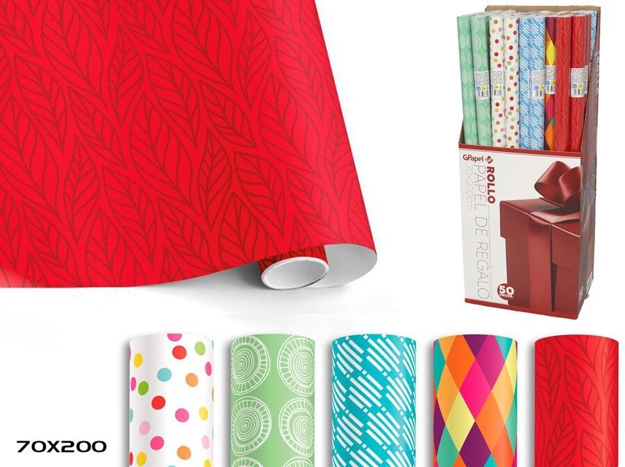 [138034] ROLLO PAPEL REGALO CLASSIC 0.70 X 2 MTS