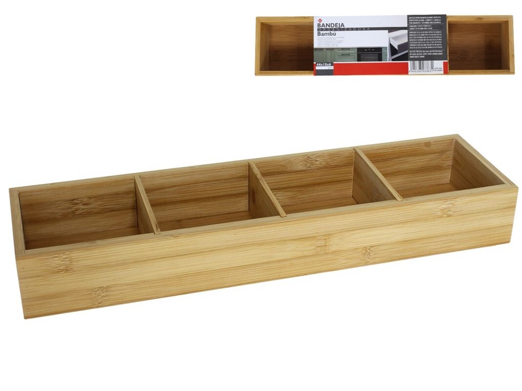 [130828] CAJON ORGANIZADOR BAMBU 44.5 X 10 X 6.5 CM