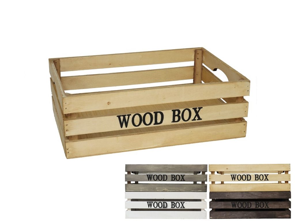 [137217] CAJA MADERA BUMP 4 COLORES 30 X 20 X 10 CM