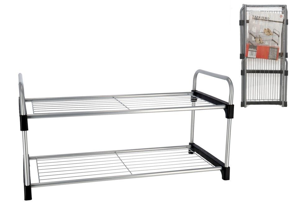 [137228] ZAPATERO METAL 2 PISOS 63 X 30 X 32 CM