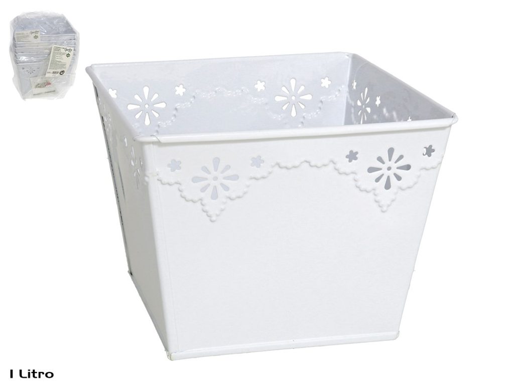 [137236] JARDINERA CUBO CUADRADO LORRAINE 1 LTS 14 X 14 CM