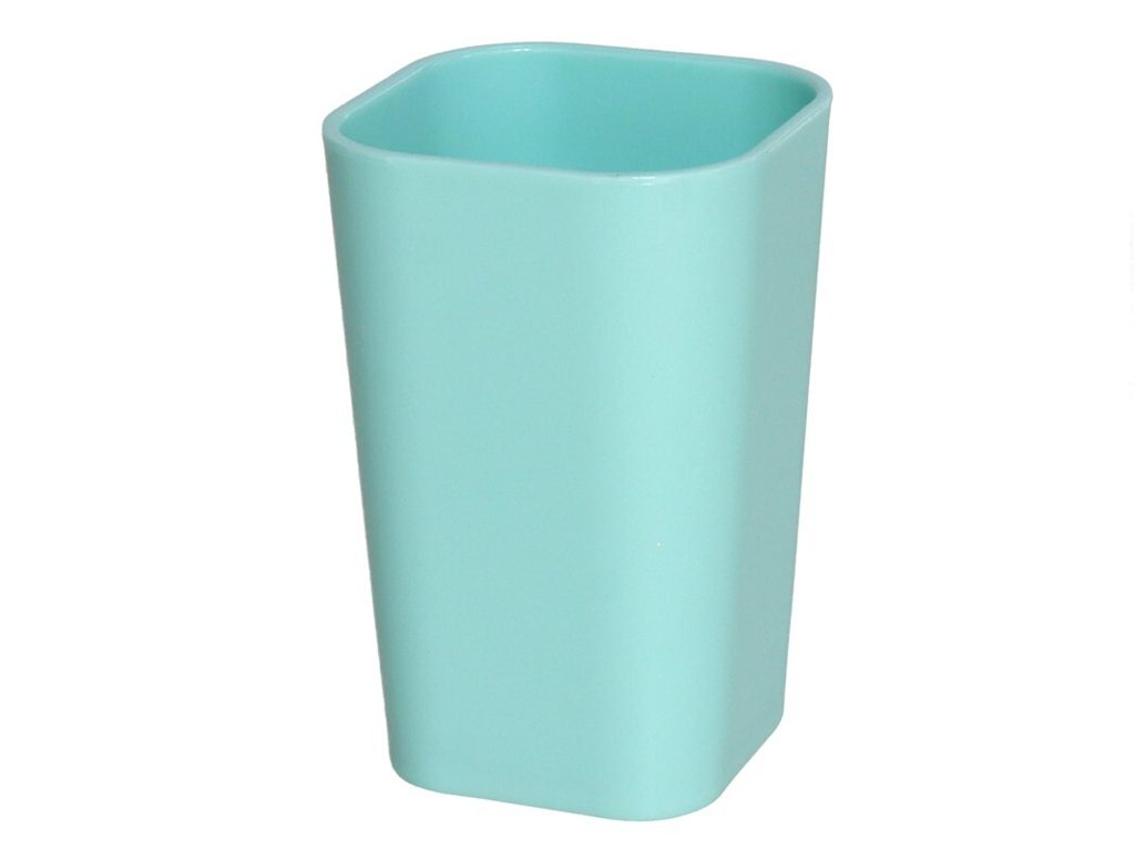 [137244] VASO RECT BAÑO FLORA VERDE 350 ML