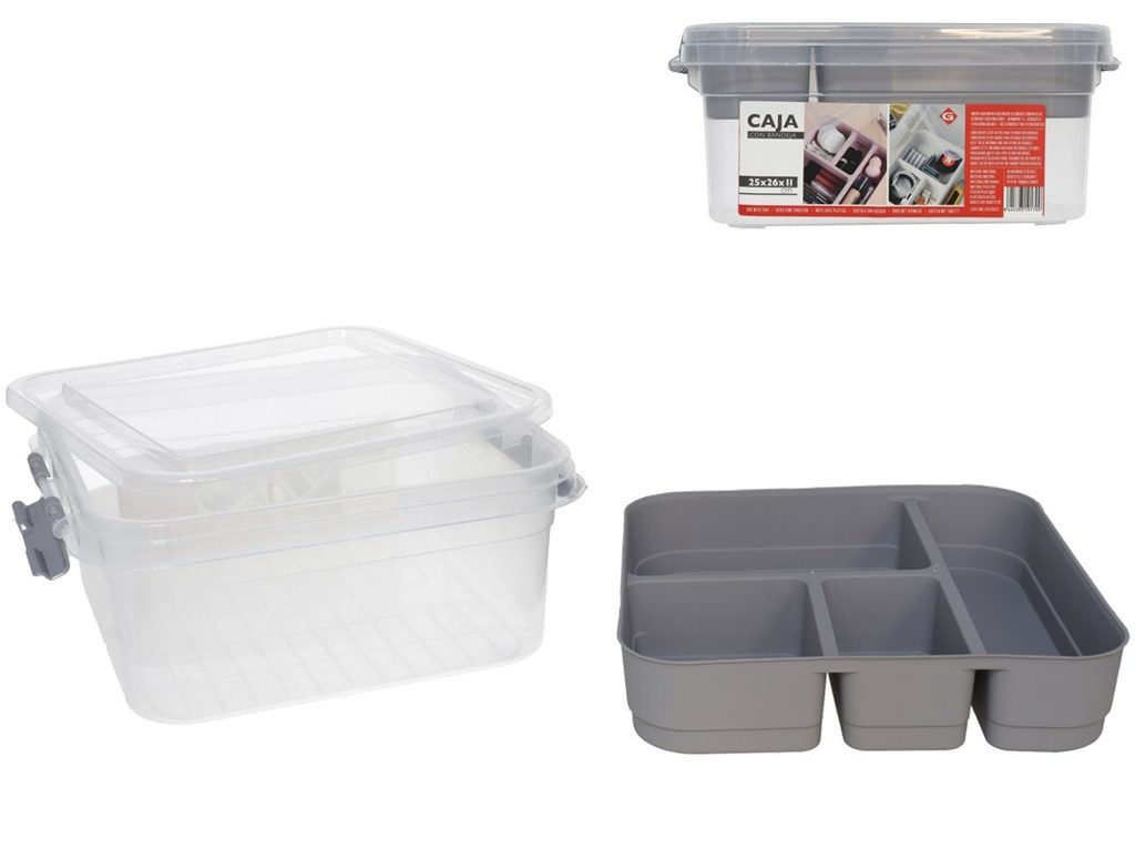 [137250] CAJA CON BANDEJA 25 X 26 X 11 CM