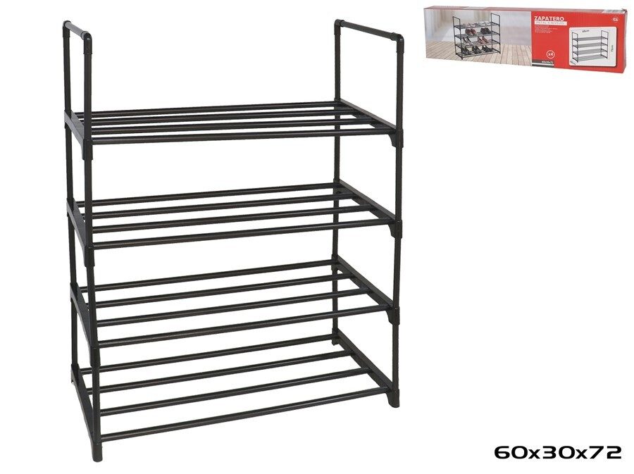 [137268] ZAPATERO METAL 4 NIVELES 60 X 30 X 72 CM