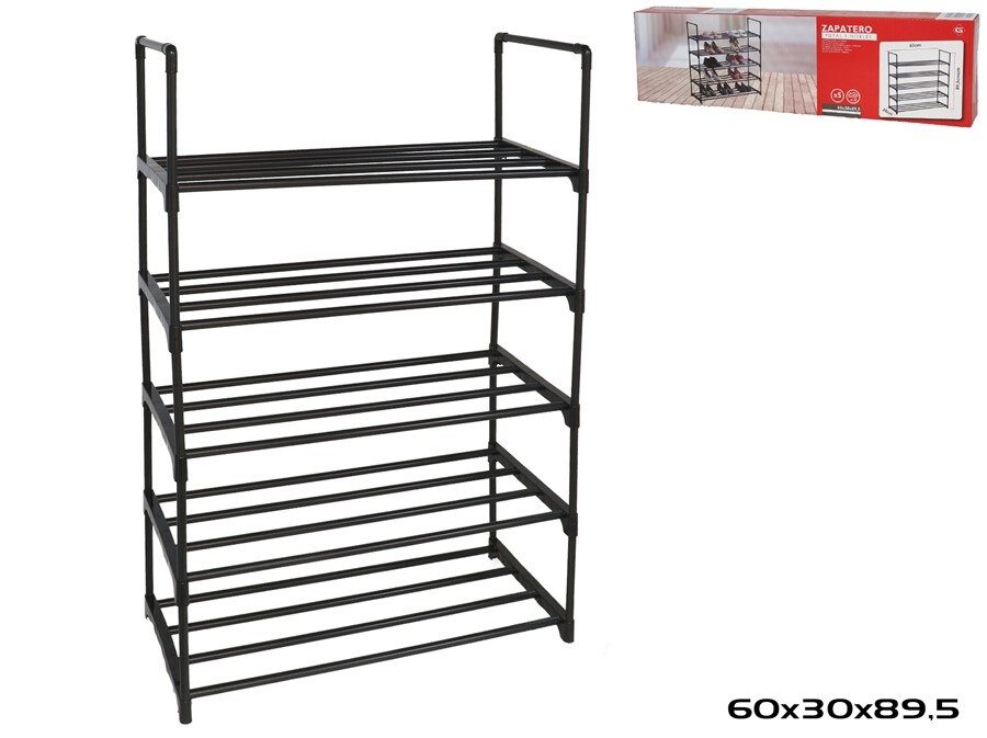 [137269] ZAPATERO METAL 5 NIVELES 60 X 30 X 89.5 CM