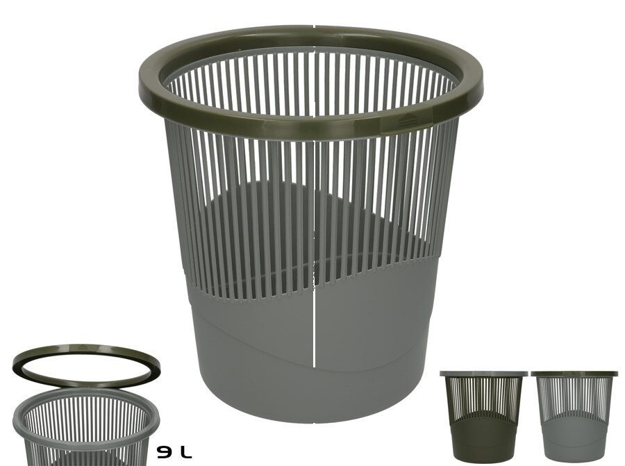 [137287] PAPELERA PLASTICO ARO 2 SURTIDOS 9 LTS