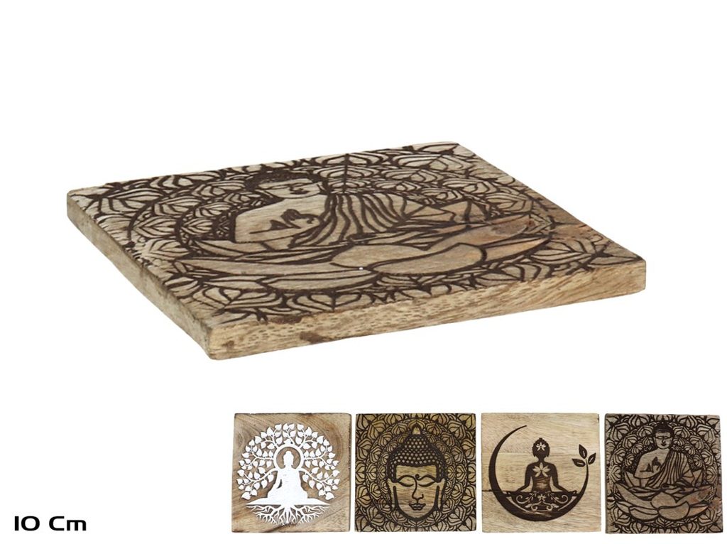 [136862] POSAVASOS BUDA 4 SURTIDOS 10 X 10 CM