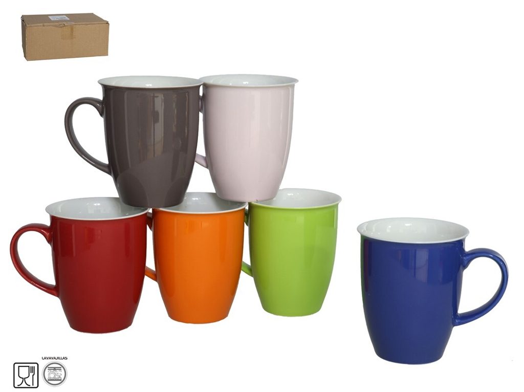 [115326] TAZA MUG 32 CL DENVER COLORES SURTIDOS PORCELANA
