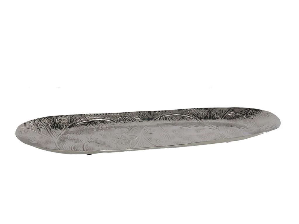 [132801] BANDEJA DECORATIVA ALUMINIO 49 X 16 X 2.5 CM