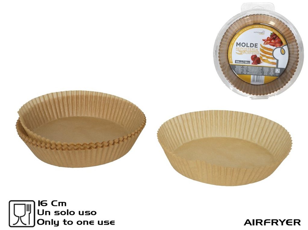 [136229] MOLDE REPOSTERIA AIRFRYER 16 CM 50 UDS