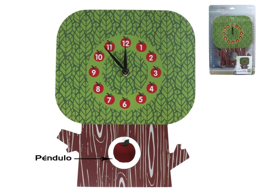 [136239] RELOJ PARED TREE 29 X 23 CM