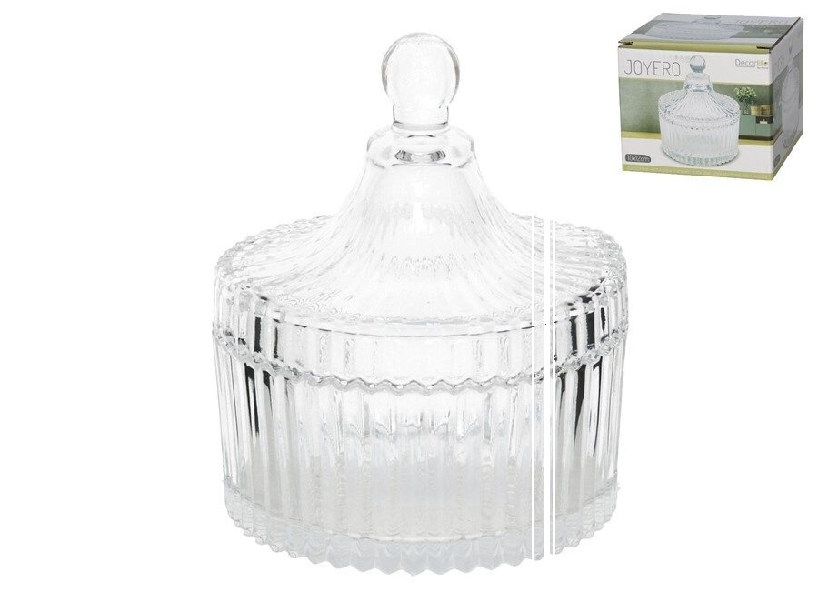[136261] JOYERO CRISTAL CON TAPA 10 X 12 CM