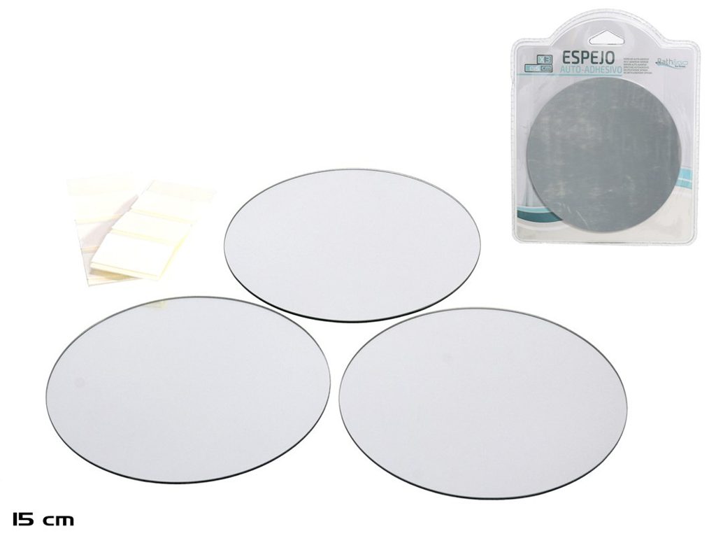 [130746] ESPEJO AUTO ADHESIVO REDONDO 15 CM 3 UDS