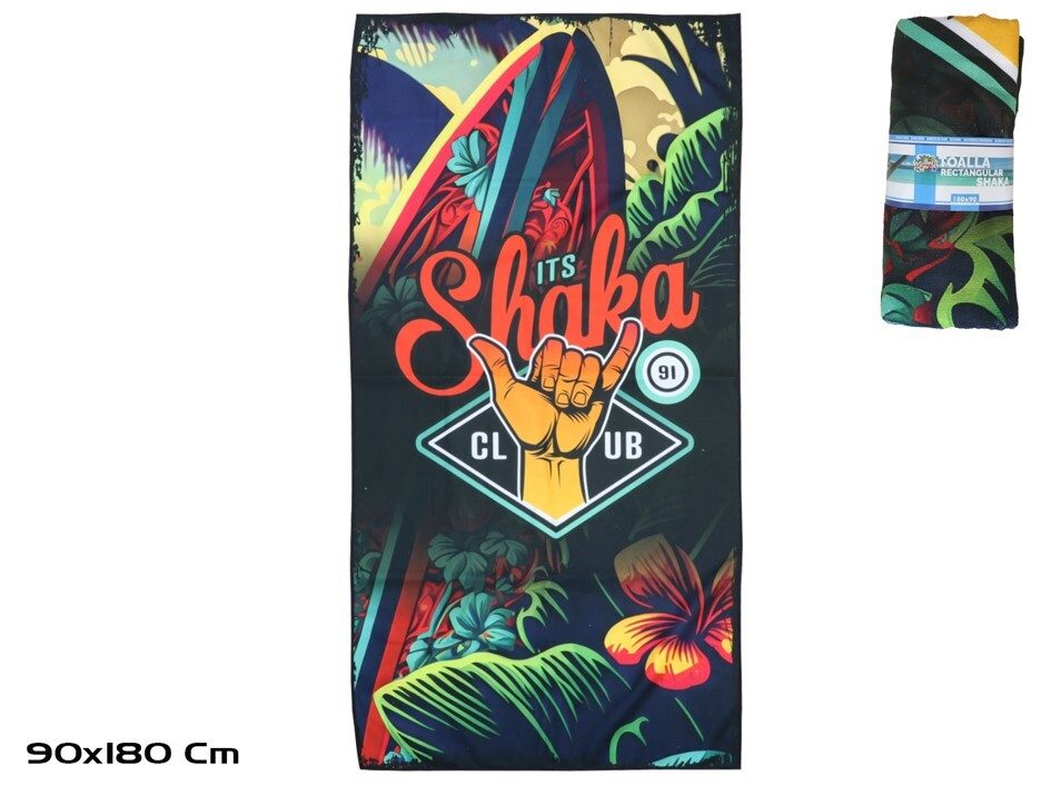 [134820] TOALLA RECTANGULAR POLIESTER SHAKA 180 X 90 CM