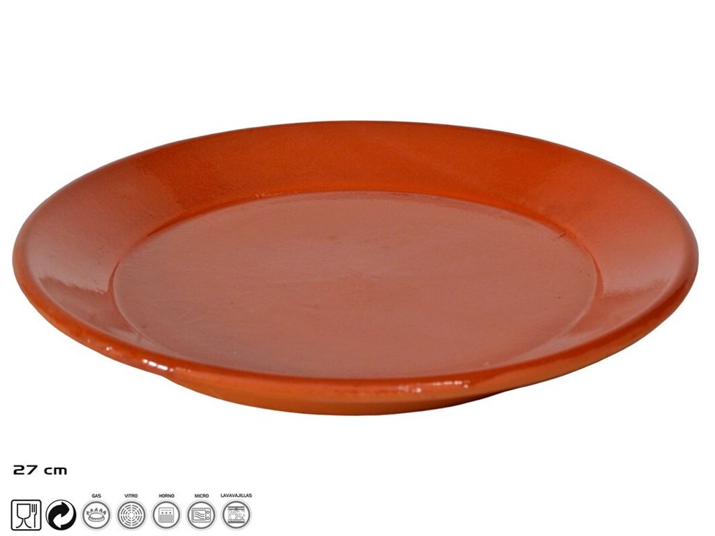 [121884] PLATO LLANO DE BARRO 27 CM