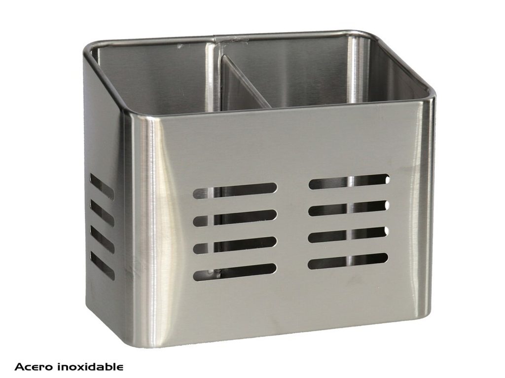 [130756] PORTACUBIERTOS EWAN ACERO INOX 16 X 9 X 13 CM