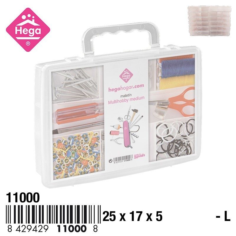 [16760] MALETIN MULTIHOBBY CON COMPARTIMENTOS 25 CM