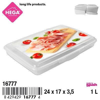 [44715] ESTUCHE SAPPORO RECTANGULAR PLANO IML LONCHAS 24 CM