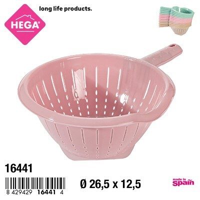 [116312] ESCURREVERDURAS MILAN REDONDO CON MANGO 26.5CM