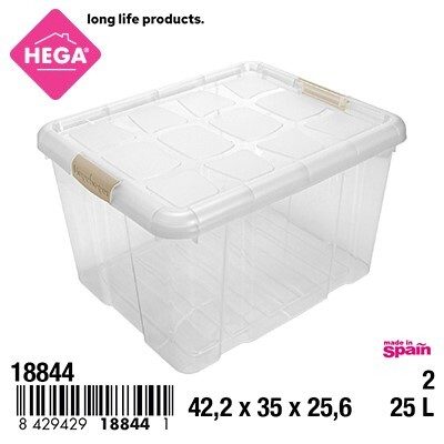 [127210] CAJA Nº2 NEW BOX CON CIERRES BEIG 25 LTS
