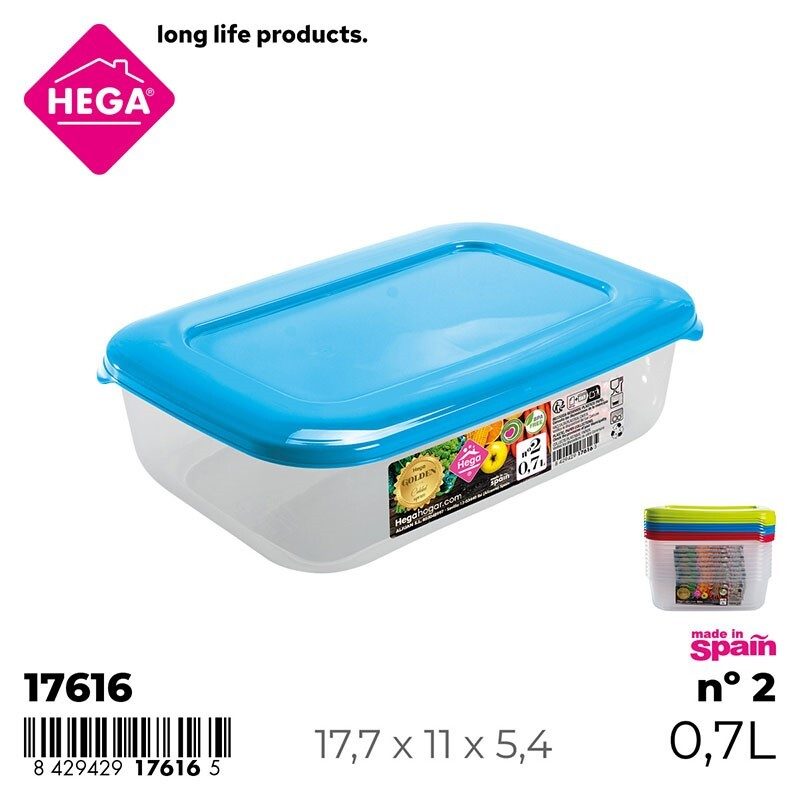 [131365] FIAMBRERA GOLDEN LINE RECTANGULAR Nº 2 0.7 LTS