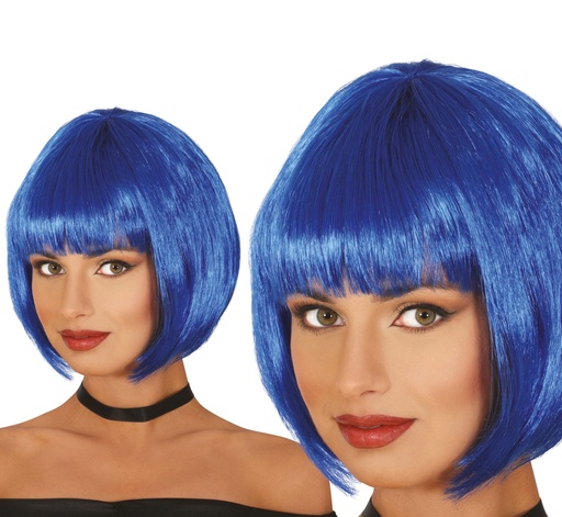 Peluca Media Melena Azul 100GR