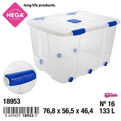 [137178] CAJA Nº16 NEW BOX CON CIERRES ANTIPOLILLA Y RUEDAS 133 LTS