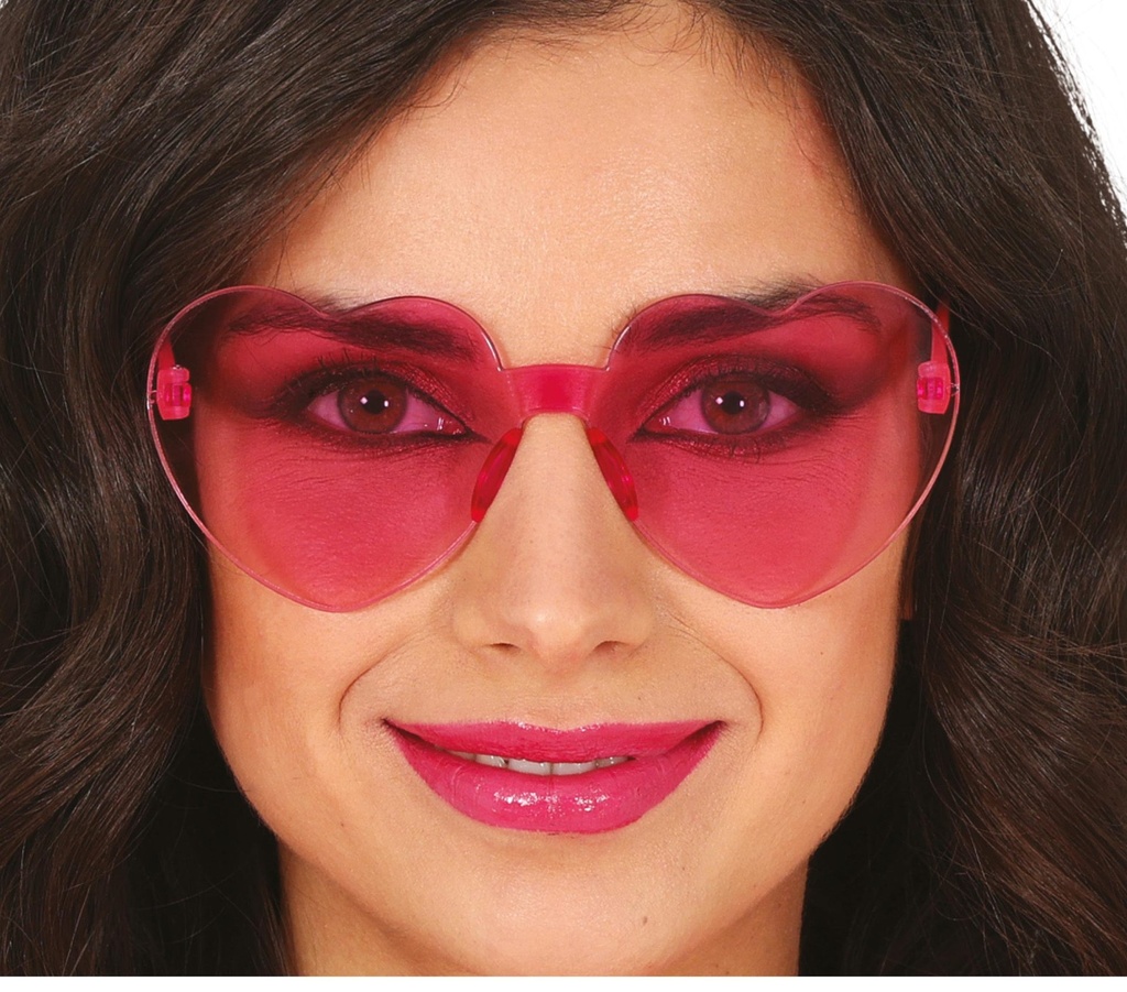 [139088] Gafas Transparentes Corazon Rosa