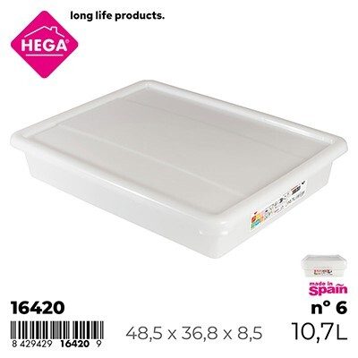 [144314] BANDEJA GASTROBOX CON TAPA Nº6 RECTANGULAR 10.7 LTS