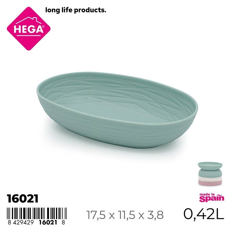 [146993] BANDEJA OVAL VAJILLA NIDO SURTIDO PASTEL 0.42 LTS